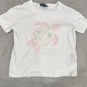 Vilbrequin- White and Pink Turtle Kids Tee